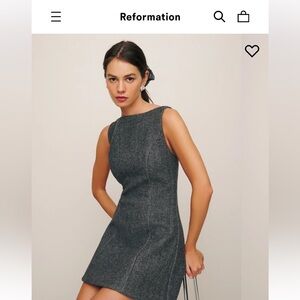 NWT reformation willene dress in charcoal